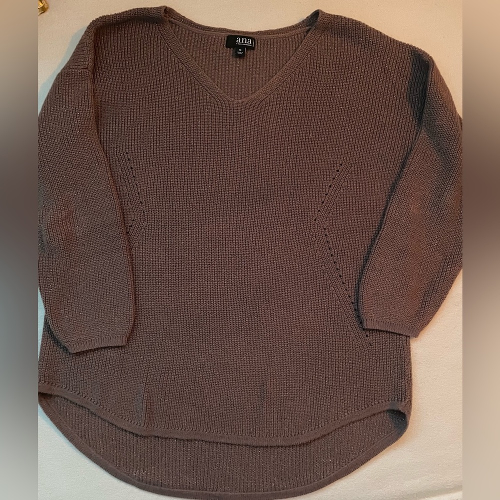 V Neck Long Sleeve Pull Over Sweater